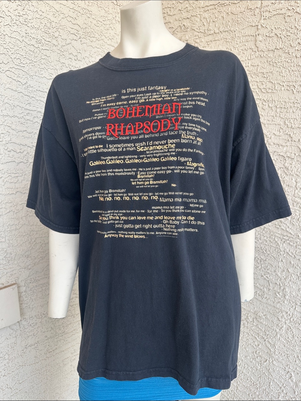 Bohemian Rhapsody Lyric Graphic Tee - Black